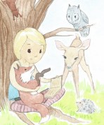 Reading in the Woods by Rebecca Bender